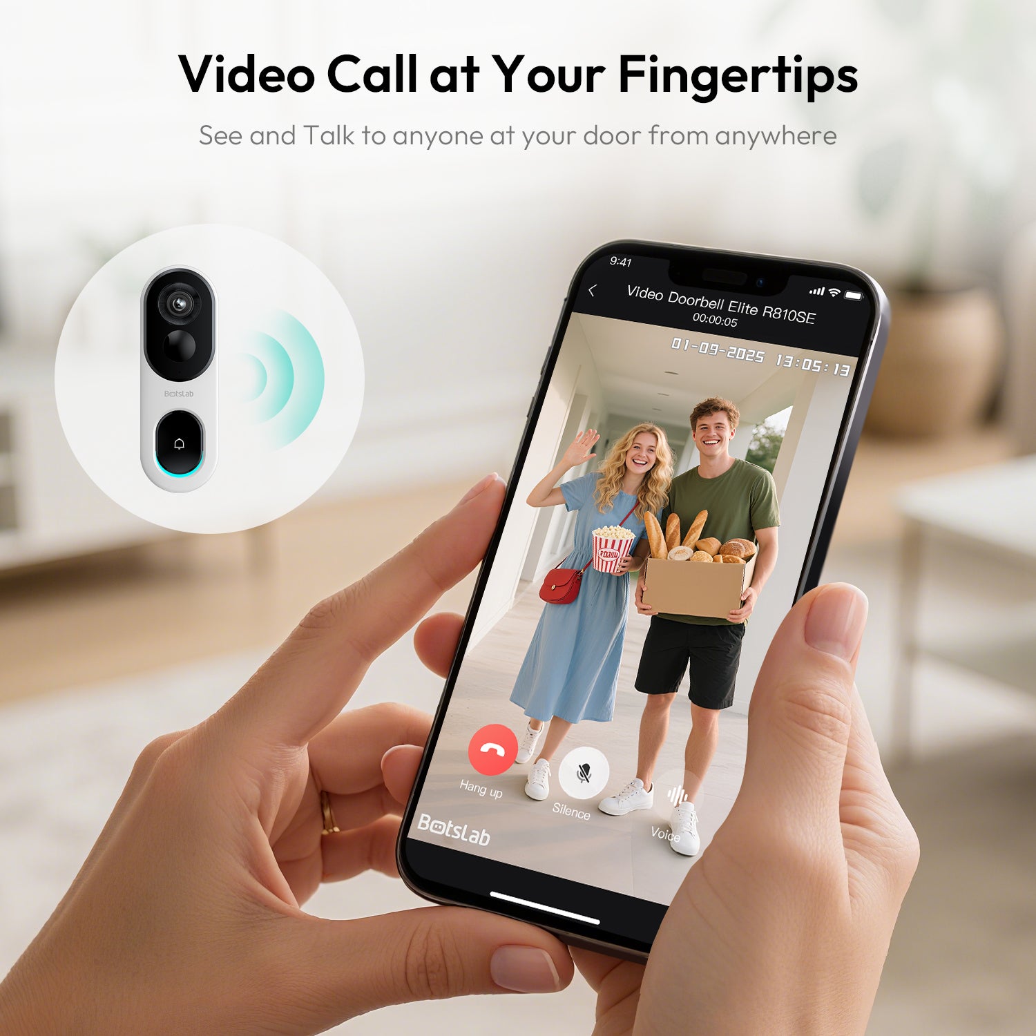 R810 SE Video Doorbell With Solar Pannel