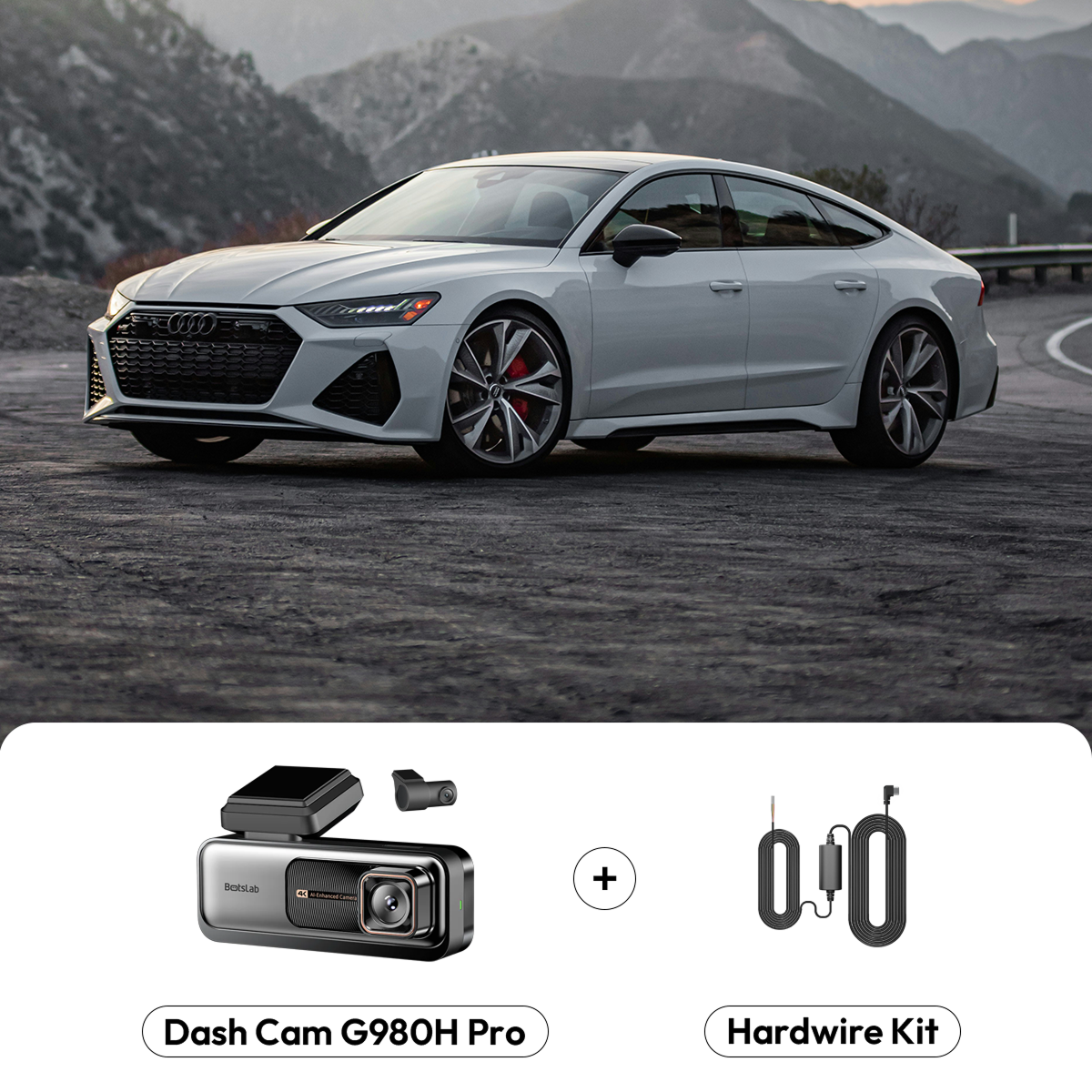 G980H Pro Dash Cam + Type-C Hardwire