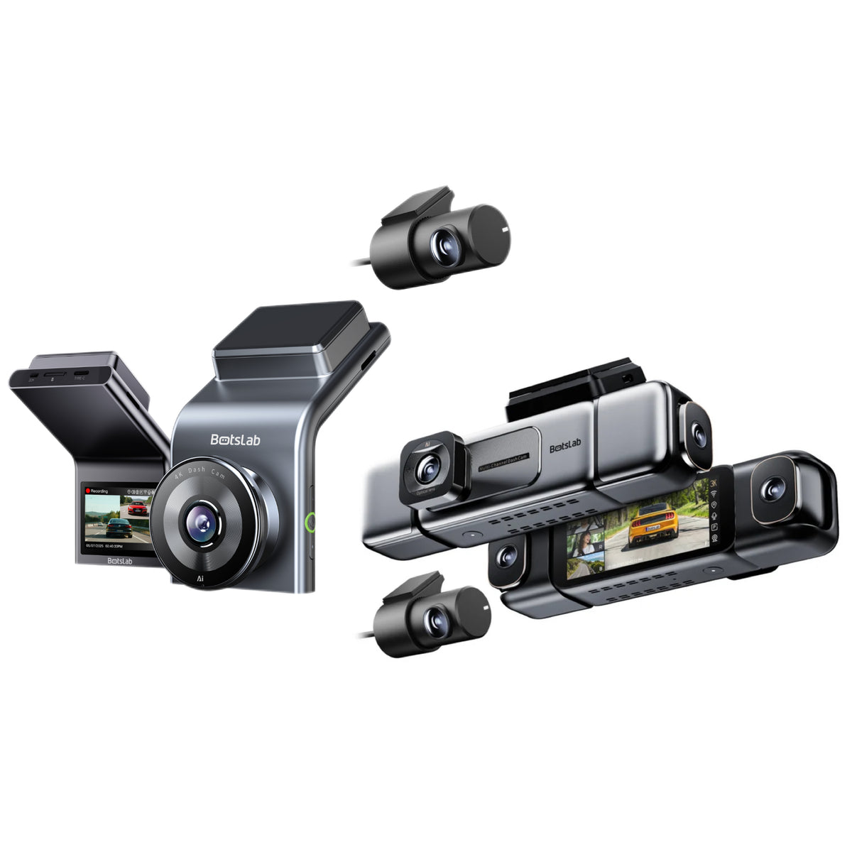 Two-Car Dash Cam Bundle: G980H 4-Camera + G300H Plus